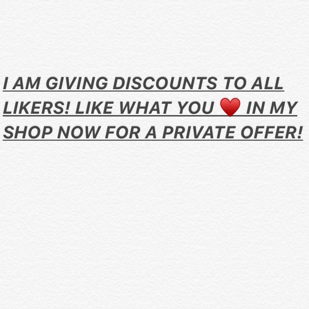 DISCOUNTS TO ALL LIKERS!